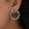 Rhinestone Round Decor Earrings – Elegant, Sparkling & Stylish