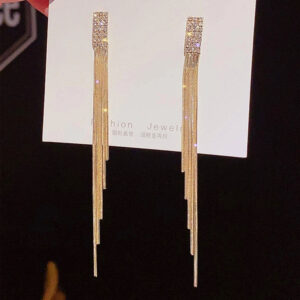 Minimalist Chic Tassel Earrings – Copper Alloy, Elegant & Trendy