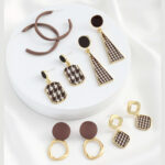 Stylish Alloy Geometric Irregular Earrings Set – Trendy & Fashionable 5 Pairs
