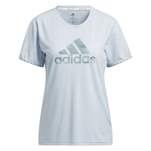 Women's Adidas Badge of Sport Necessity T-Shirt featuring the Adidas Badge of Sport logo, made from soft and breathable fabric for all-day comfort.