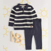 Trendy Striped Collared Sweater & Pants Set – Shop Via Abroad
