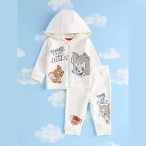 Playful Tom and Jerry Hoodie & Joggers Set for Kids & Adults