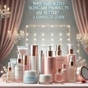 A premium skincare product showcase featuring high-quality imported skincare items.
