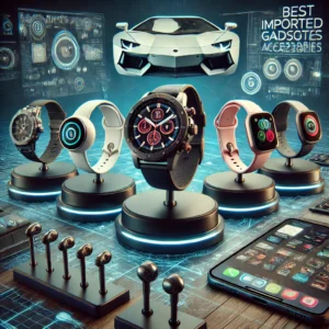 A futuristic display featuring the best imported tech gadgets available in Pakistan