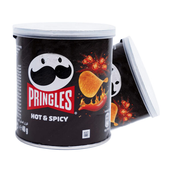 Pringles Hot & Spicy 40g – Spicy & Crunchy Chips in a Resealable Can