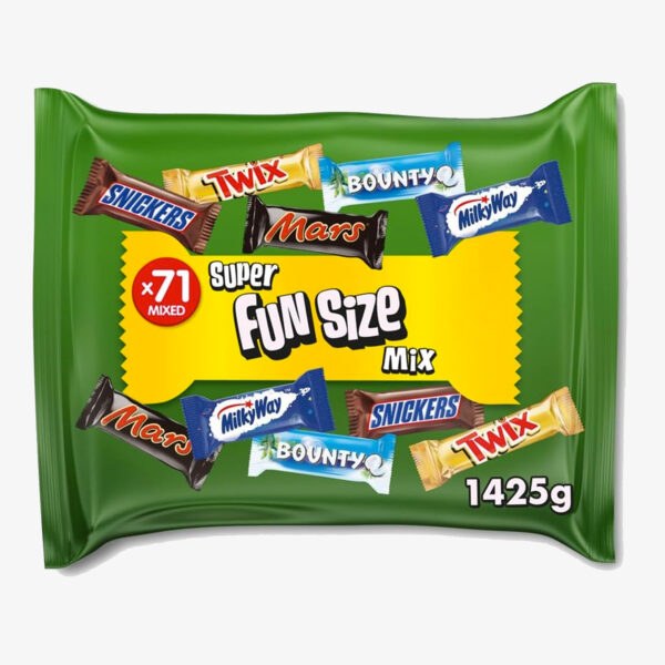Assorted Fun Size Chocolate Bars – Mars, Snickers, Twix, M&M’s, 106 Mini Bars Pack