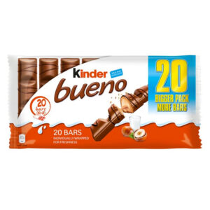 Kinder Bueno Chocolate Wafer Bars – 10 x 43g Festive Gift Treat Pack