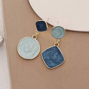 Asymmetrical geometric earrings for women – fashion jewelry