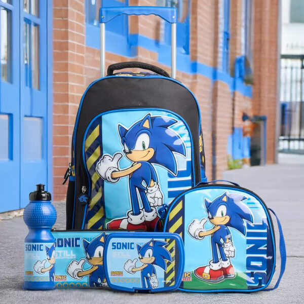 Sonic the Hedgehog 5-Piece Trolley Backpack Set for Boys –  Max Fashion Dubai